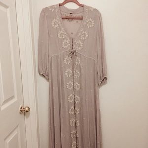 Free People embroidered Maxi Dress